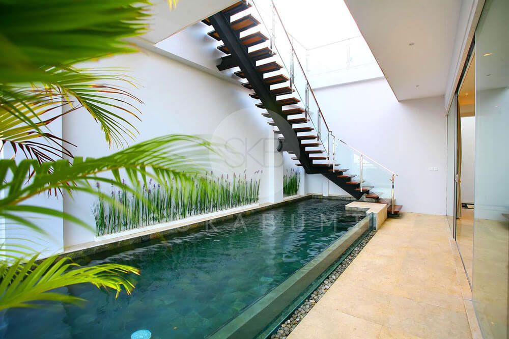Bali Stone - Extended Sukabumi Pool with overflow effect.